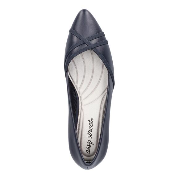Easy Street Women Easy Street Women\'s Lotus Block Heel Pumps Navy Size 9 W